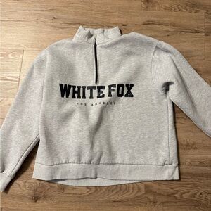 White Fox Boutique Light Gray Crew Neck Sweater